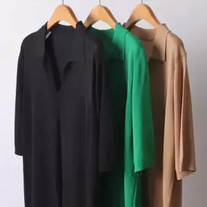 V넥 실크 카라 반팔티 205I626S 빅사이즈 여성 604