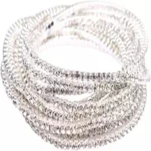 10Pcs 14K 금도금 고급스러운 반짝이는 컬러풀 큐빅 지르콘 크리스탈 비즈 스태커블 스트레치 라인스톤