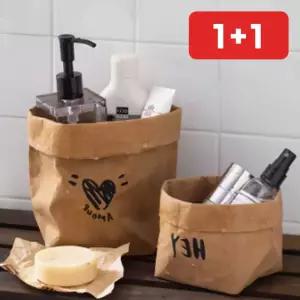 브레드박스 수납 페이퍼백 주방 간식 야채 보관함 바구니 정리  1+1