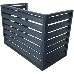 에어컨 실외기 커버 과열 가림막 규격 1 5P다크그레이삼면 1 보호 원목 5P다크그레이삼면 3면 외부 규격 다크그레이 5P 덮개 나무