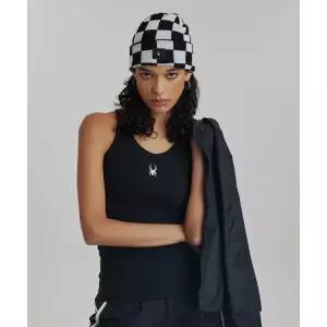 SPYDER 여성 트레이닝 슬리브리스 브라 탑 SPIPCNSL251WBLK 343084