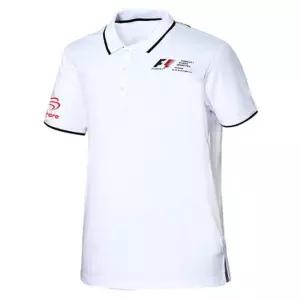 F1 남성 면 카라티 반팔 캐주얼 데일리 스포츠 티셔츠 화이트 야유회복장 기능성티 아웃도어룩 기본티