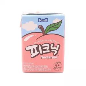 (힘찬)(택배가능) 매일) 피크닉 천도복숭아 200ml(1박 24개입)음료수 맛음료 과즙 복숭아 세트 탕비실