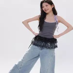 [라일리여성의류] Rly 여성 2컬러 로맨틱무드 프릴 레이스 페이크 랩스