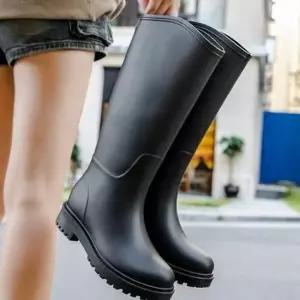 [라일리] Rly 하이핏 부츠 미들 부츠 심플레인 데일리 비오는날