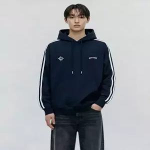 [크로스닷]블랙마크 남자 트랙 스포티 캐주얼 무지 오버핏 후드티셔츠[CRDI_3003]