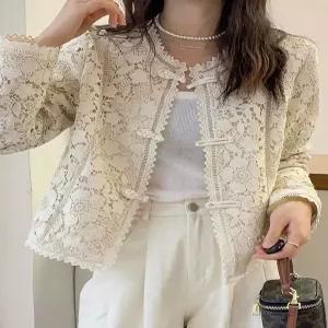 [휴드]하리드 플라워 레이스 가디건 자켓