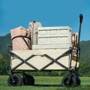 접이식 캠핑웨건 브레이크 폴딩 카트 오픈형 트레일러 이지웨건 시장카트