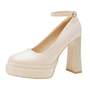 통굽 웨딩슈즈 가보시힐 발편한 셀프 샴페인 굽높은 진주