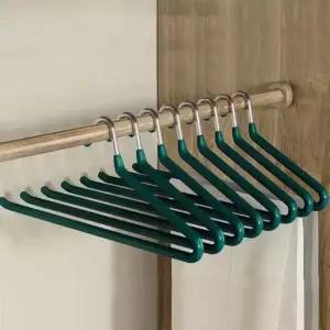 제트 논슬립 바지걸이 10p세트 스텐 치마 코팅 옷걸이
