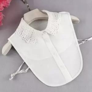 레이스 페이크 카라 블라우스 차이나 넥케이프 넥케이프 이너셔츠 니트카라 니트레이어드