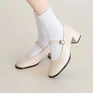 청키힐 여자 펌프스 미들굽 메리제인 편한 데일리구두