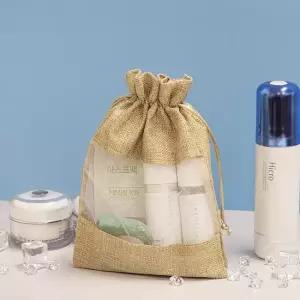 스트링파우치 린넨 파우치 L 복주머니 스트링파우치 복주머니 투명파우치 면파우치