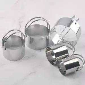 스텐 원형 쿠키커터 5p세트 링커터 베이킹틀 원형쿠키틀