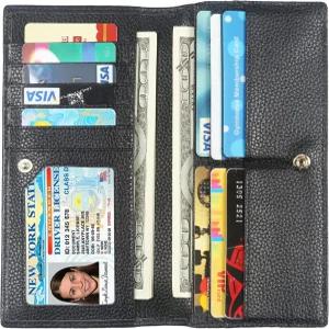 라베미 울트라 슬림 얇은 가죽 여성 지갑 RFID 차단 신용 카드 홀더 바이폴드 롱 레이디스 빌폴드