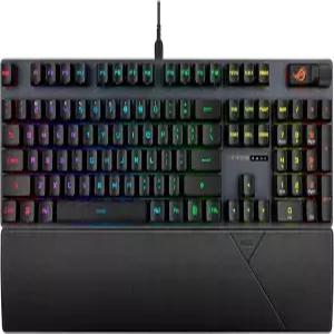 ASUS ROG Strix Scope II 게이밍 키보드 사전 윤활된 RX 레드 선형 광학 스위치 사운드 감쇠 폼 PBT 더블샷