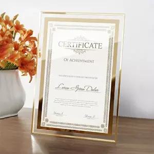 고품질 bns A4 사이즈 고급형 인증서 상장 액자 골드 실버 a4용액자 고급액자 상장액자 WFLWQYT