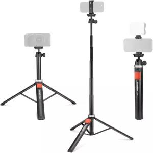 휴대폰 및 카메라용 NEWER 삼각대 리모컨 홀더와 호환되는 iPhone GoPro 캐논 소니 DSLR 62.9인치 올 메탈