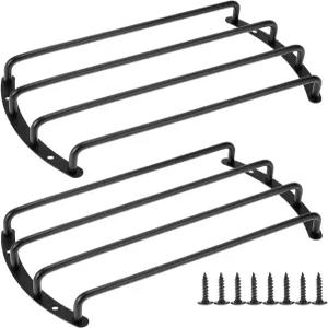 QWORK 스피커 그릴 커버 세트 2개의 10인치 메탈 바 오디오 4개의 서브우퍼 대부분의 원형 차량 호환 가능