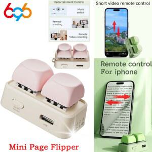 호환 사무실용 휴대용 블루투스 리모컨 짧은 동영상 미니 키패드 듀얼 버튼 전자책 페이지 넘김기 태블릿 및 휴대폰용