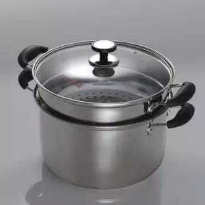 키친아트 3중 바닥 아티스트 2단 찜냄비 24cm 찜냄비 찜솥