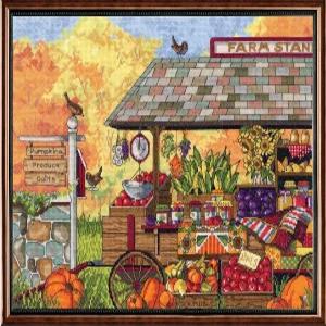 벅스 카운티 농장 스탠드 카운트 크로스 스티치 키트 16 x 12