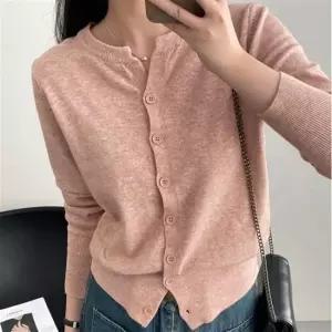 네이처 울 캐시미어 버튼 가디건