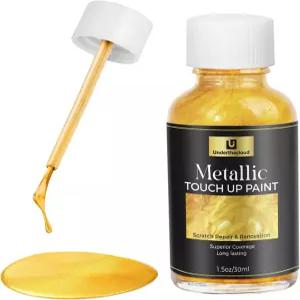 리퀴드 골드 페인트 메탈릭 마감 금속 목재 플라스틱 캔버스 가전제품 가구 스크래치 수리 및 아트