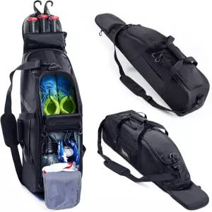 바퀴가 달린 비게가리 롤링 야구 가방 별도의 신발 수납 공간 및 펜스 후크 - 티볼용 대형 소프트볼 팀