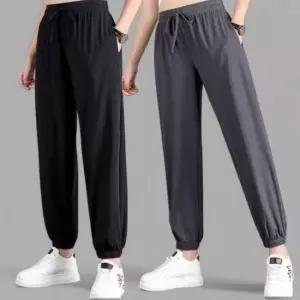 친절한탄씨 여성용 냉감 밴딩 스판 쿨링 바지 여름용 아이스 팬츠 조거바지 냉감바지 조커바지