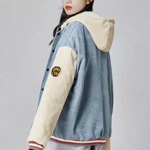 친절한탄씨 컬러 후드 양털 안감 코듀로이 야구 점퍼 똑딱이 잠바 모자 퍼 안쪽 융털 양털점퍼