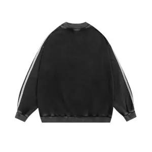 여친 빈티지 레터링 힙합 라운드 바 톤온톤 프린트 트리플 맨투맨 루즈핏 풀오버 커플 BE5