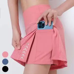 하이위스트 통기성 좋은 메쉬 스커트형 반바지