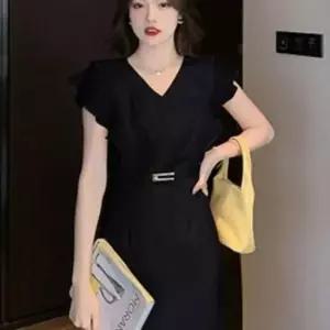 [SBD] 벨트 하객룩 오피스룩 원피스 쉬폰 브이넥