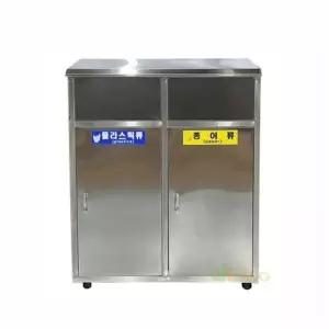 사각스텐휴지통(ABS내통무료)2칸(835x400x1000/60L) WL-1872