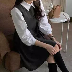 플리츠 민소매 원피스 여성 하객룩 미니 데일리룩