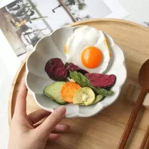 반찬접시 연꽃모양 빈티지 도자기 찬기 대 접시 그릇 4P 세트