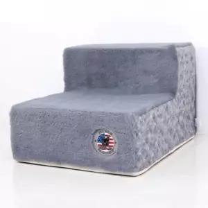 강아지침대스텝 강아지 누빔 2단 계단 딥그레이 커버분리 펫스텝 1P