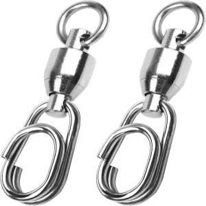 AMYSPORTS 고강도 스냅 회전 스테인리스 스플릿 링 낚시 담수 볼 베어링 소금물 25개 30파운드