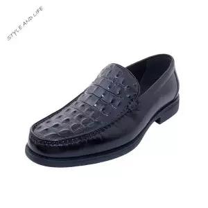 발편한 남성수제화 악어 로퍼 smm24007 블랙 (12354409A)