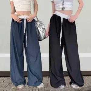 [하프클럽/셀러허브_여성트랜드패션]여자 편한바지 콘트라스트 넓은 클래