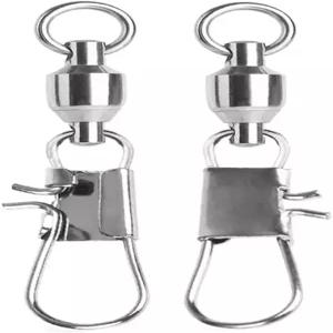 AMYSPORTS 스테인리스 스틸 낚시 회전 스냅 볼 베어링 스윙 고강도 소금물 인터록 태클 라인 커넥터