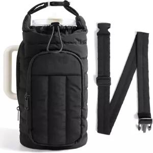 스트랩이 달린 백스마트 물병 홀더 가방 40/32온스 크로스바디 백 짐 액세서리 여성용 슬링 지갑