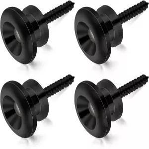 4 PCS 기타 스트랩 버튼 블랙 잠금 버섯 머리 전기 베이스 우쿨렐레용 장치