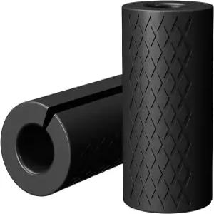 고무 바벨 그립 두꺼운 덤벨 팔 근력 도구 로우/풀러/케틀벨에 적합한 클러치 짐 이두근 근육 트레이너