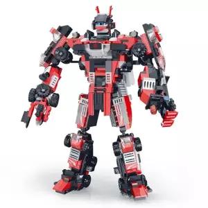 [하프클럽/브이와이]소방차 블럭봇 블럭 변신로봇 블럭조립 8개세트