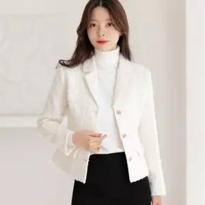 시크라인 (~XXL까지) 아카브렌 프린지 트위드 자켓 가을 겨울 아우터 하객룩 오피스룩 모임룩 격식룩 빅사