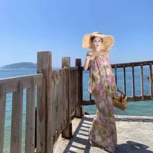 스커트 원피스 롱 빈티지 여름 여사친 뷔스티에 바캉스 오프숄더 슬림핏 OP2