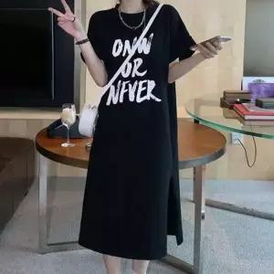 여름원피스 데일리 여름 반팔 박스 롱 긴 원피스 블랙