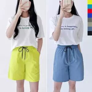 반바지코디 면 신상 숏팬츠 밴딩바지 여름 면바지